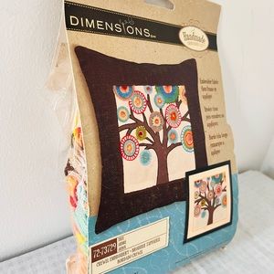 HTF Dimensions Vintage Tree of Life Crewel Wool Hand Embroidery Kit 72-73729 NIP